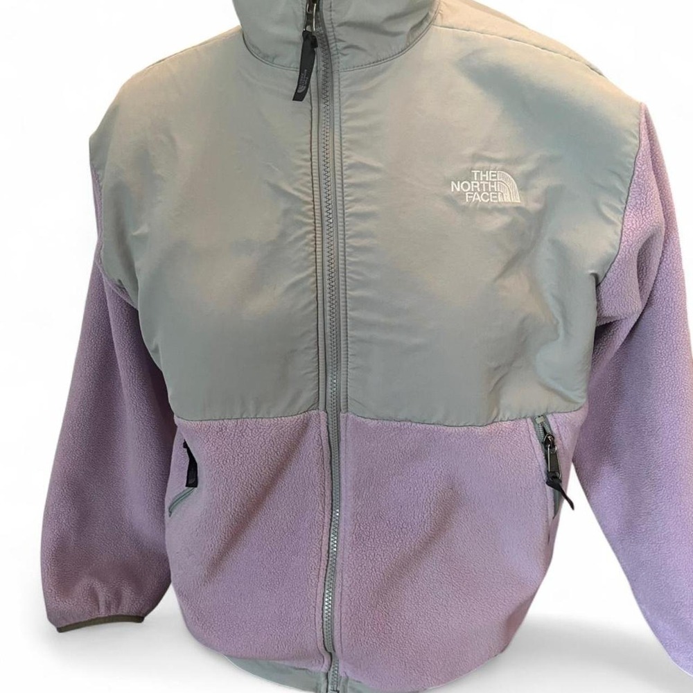 The North Face purple and grey fleece jacket XL youth/ junior #NorthFace
